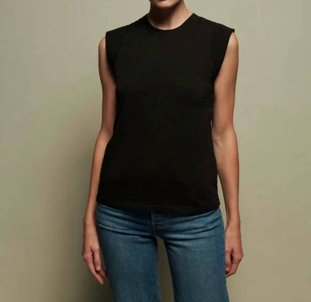 NEW NATION LTD patti muscle tank top in jet black
